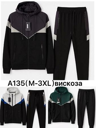 Костюм Спорт Liopt A135 black-green - делук