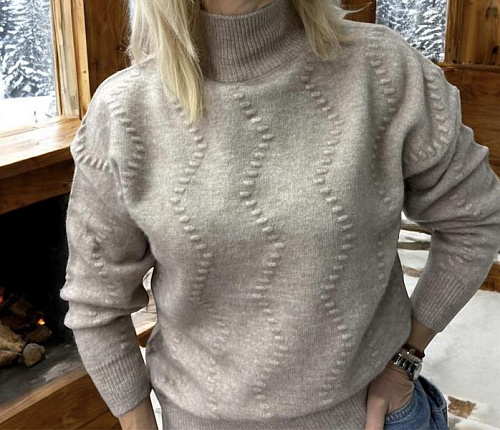Свитер Elena&Vika 24040 l.grey - делук
