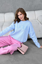 Свитер Lora LR850 l.blue - делук