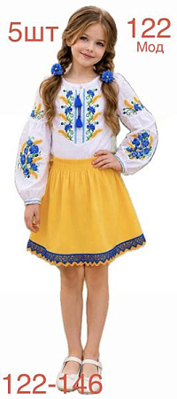 Вышиванка Надийка ND1557-122 white - делук