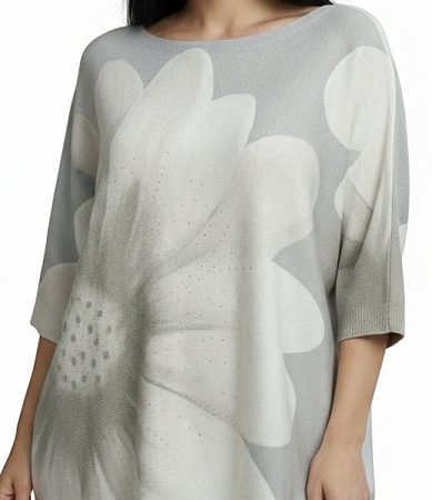 Свитер Elena&Vika 26127 grey - делук