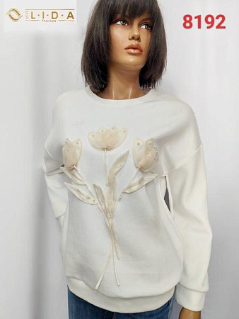 Свитер Lida 8192 white - делук