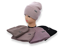 Шапка Angelica KM021-4 подвійна mix - делук