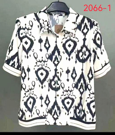 Футболка Lida 2066-1 white-black - делук