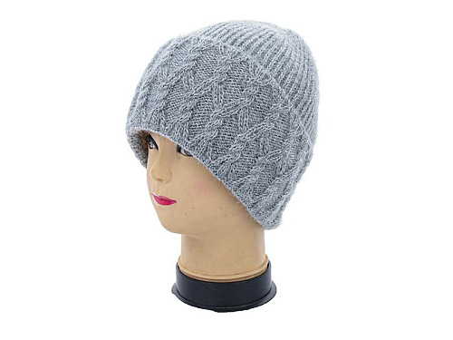 Шапка Angelica ABC002-2 на флісі grey - делук