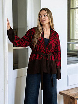 Кардиган Liza Brend 1111 black-wine - делук