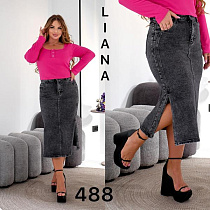 Юбка Liana Denim 488 grey - делук