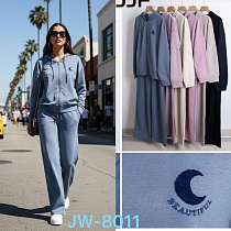 Костюм Спорт Yafeier JW8011 d.pink - делук