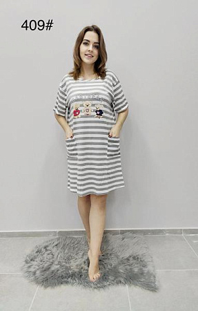 Ночнушка Anion 409 l.grey - делук