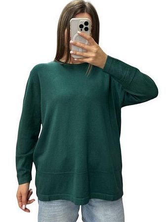 Свитер Elena&Vika 25233 d.green - делук