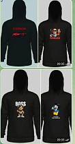 Худи Mary Brand 358 black-l.blue - делук