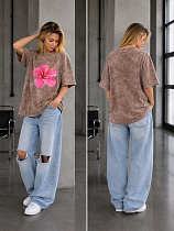 Футболка Karolina KR671 brown - делук