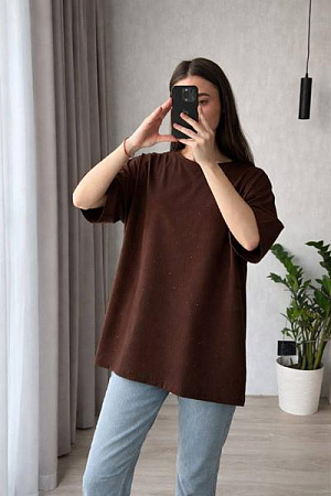 Футболка Arina 4264 brown - делук