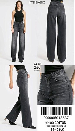 Джинсы Jeans Style 2478-2S6-1 d.grey - делук