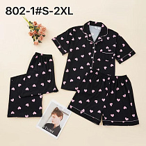 Пижама Brilliant 802-1 black - делук