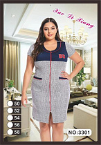 Халат Anion 3301 white-navy - делук