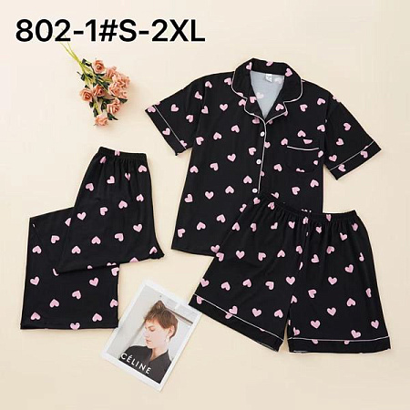Пижама Brilliant 802-1 black - делук