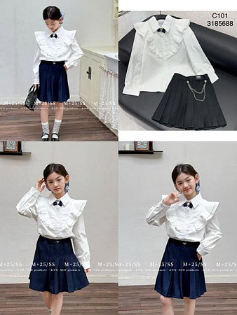 Блузка Fashion Kids C101 white - делук