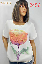 Футболка Lida 2426 white-orange - делук