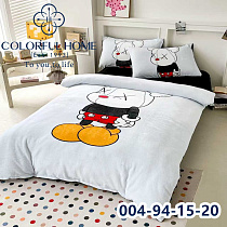 Тепла дитяча велюрова постіль 004-94-15-20 white - делук