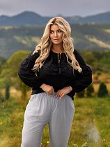 Блузка Dgmd 3377 black-black - делук