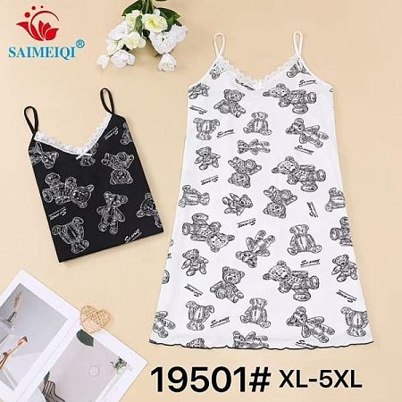 Ночнушка Saimeiqi 19501 black - делук