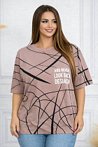 Футболка Elena&Vika 26009 l.brown - делук