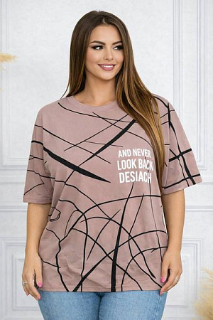 Футболка Elena&Vika 26009 l.brown - делук