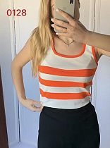Майка Fsn 0128 white-orange - делук