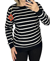 Свитер Levisha 24004 black-white - делук