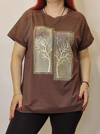 Футболка Kosta 7502 brown - делук