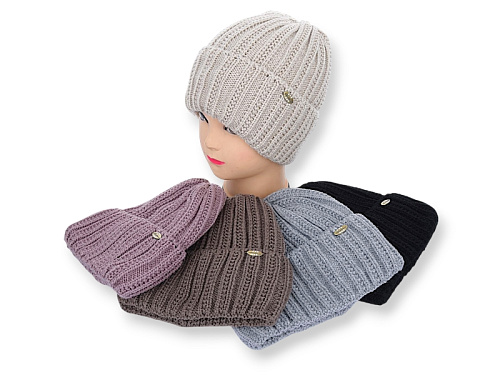 Шапка Angelica QW001-3 на флісі mix - делук