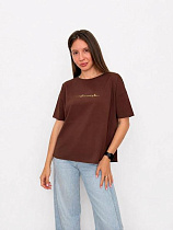 Футболка Fsn 6571 brown - делук