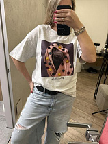 Футболка Lora LR1286 white - делук