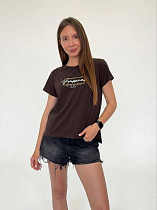 Футболка Fsn 6538 brown - делук