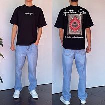 Футболка Three Black 2203 black - делук