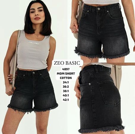 Шорты Jeans Style 4897 black - делук