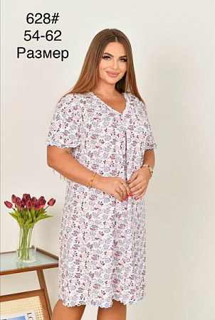 Ночнушка Brilliant B628 white-pink - делук