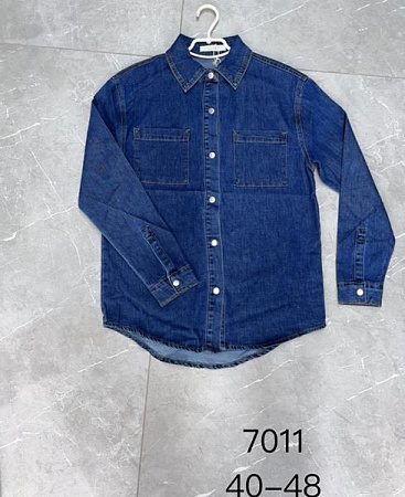 Рубашка Newjeans 7011 blue - делук