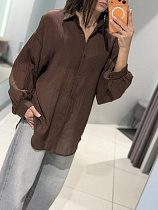 Рубашка Comod 310 chocolate - делук