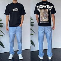 Футболка Three Black 2168 black - делук