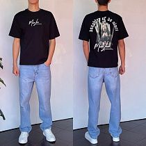 Футболка Three Black 2207 black - делук