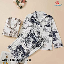 Пижама Estima 2480-13 white-black - делук