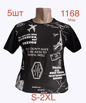 Футболка Надийка 1168 black - делук