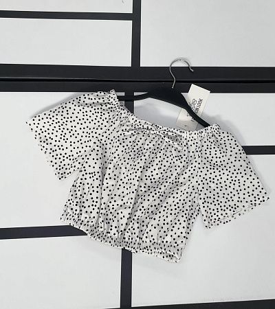 Топ Kosmy 578-1 white-black - делук