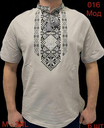 Вышиванка Надийка ND776-016 grey - делук