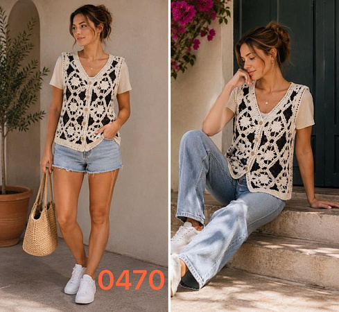 Жилетка Gertie 0470 beige - делук