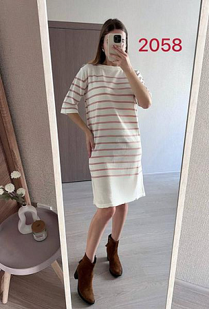 Платье Fsn 2058 white-beige - делук