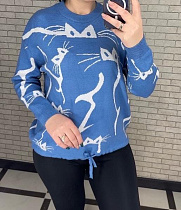 Свитер Levisha 25402 l.blue - делук