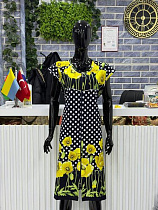 Халат Cotpark 6068 black-yellow - делук